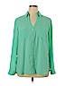 Express 100% Polyester Green Long Sleeve Blouse Size XL - photo 1