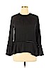 Mossimo 100% Polyester Black Long Sleeve Blouse Size M - photo 1