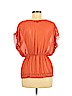 Forever 21 100% Polyester Orange Short Sleeve Blouse Size M - photo 2