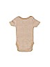 BABIES R US 100% Cotton Tan Short Sleeve Onesie Size Newborn - photo 2