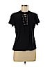 Derek Heart Black Short Sleeve Top Size L - photo 1