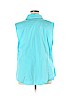 Charter Club 100% Cotton Blue Sleeveless Button-Down Shirt Size 22 - photo 2