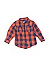 The Children's Place 100% Cotton Red Long Sleeve Button-Down Shirt Size 18-24 mo - photo 1