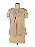 Ann Taylor 100% Polyester Tan Short Sleeve Blouse Size 6 (petite) - photo 1