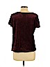 City Streets 100% Polyester Burgundy Short Sleeve Top Size L - photo 2