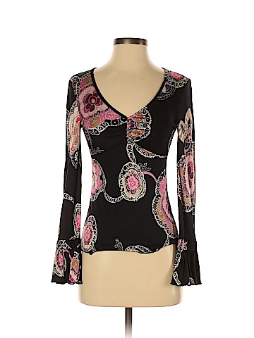 Trina Turk Long Sleeve Silk Top (view 1)