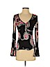 Trina Turk 100% Silk Black Long Sleeve Silk Top Size P (petite) - photo 1