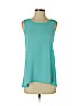 Dina Be 100% Polyester Blue Sleeveless Blouse Size S - photo 1
