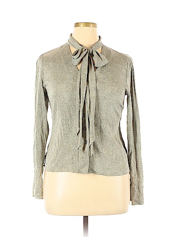 Linda Allard Ellen Tracy Long Sleeve Silk Top (view 1)