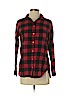 H&M 100% Cotton Red Long Sleeve Button-Down Shirt Size 4 - photo 1