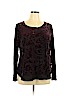 Simply Vera Vera Wang Purple Long Sleeve Top Size XL - photo 1