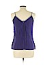 Chelsea Flower 100% Silk Purple Sleeveless Silk Top Size L - photo 2