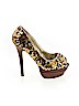 Shoedazzle Gold Heels Size 8 1/2 - photo 1
