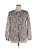 Ann Taylor LOFT Outlet 100% Cotton Brown Long Sleeve Blouse Size XL - photo 1