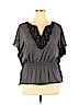 AB Studio Gray Short Sleeve Top Size XL - photo 1