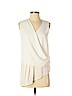 H&M 100% Polyester White Sleeveless Blouse Size 4 - photo 1