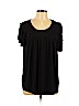 Loft design by... 100% Rayon Black Short Sleeve Top Size L - photo 1