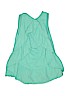 Cat & Jack 100% Cotton Green Sleeveless Blouse Size 14 - 16 - photo 2