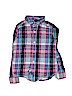The Children's Place 100% Cotton Blue Long Sleeve Button-Down Shirt Size 5 - 6 - photo 1