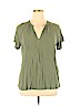 Old Navy 100% Viscose Green Short Sleeve Blouse Size XL - photo 1
