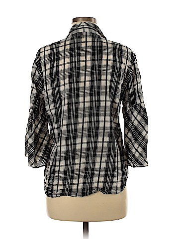 Lauren by Ralph Lauren 3/4 Sleeve Button-Down Shirt (view 2)