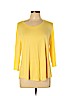 JM Collection Yellow Long Sleeve Top Size L (petite) - photo 1