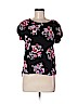 Pink Republic 100% Rayon Black Short Sleeve Blouse Size M - photo 1