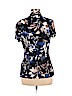 DKNY Blue Short Sleeve Top Size M - photo 2