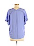 Lush 100% Polyester Purple Short Sleeve Blouse Size S - photo 2