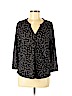 H&M 100% Polyester Black 3/4 Sleeve Blouse Size M - photo 1