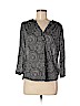 H&M 100% Polyester Black 3/4 Sleeve Blouse Size M - photo 1