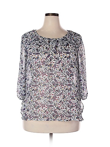 LC Lauren Conrad 3/4 Sleeve Blouse (view 1)