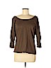 Elizabeth and James 100% Cotton Brown 3/4 Sleeve Top Size M - photo 1