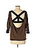 Elizabeth and James 100% Cotton Brown 3/4 Sleeve Top Size M - photo 2