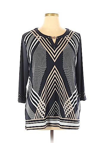 JM Collection 3/4 Sleeve Top (view 1)