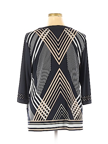 JM Collection 3/4 Sleeve Top (view 2)