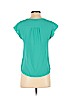 Banana Republic 100% Polyester Green Short Sleeve Blouse Size XXS (petite) - photo 2