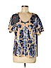 Neiman Marcus for Target 100% Polyester Blue Short Sleeve Blouse Size M - photo 1