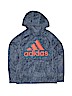 Adidas 100% Polyester Graphic Blue Pullover Hoodie Size 8 - photo 1