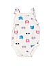 Carter's 100% Cotton Print White Short Sleeve Onesie 3-6 MO / 6 MO - photo 1