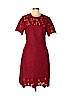 Diane von Furstenberg 100% Polyester Red Casual Dress Size 12 - photo 1