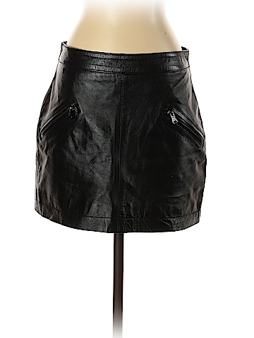 Zara Leather Skirt (view 1)