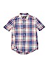 The Children's Place 100% Cotton Blue Short Sleeve Button-Down Shirt Size 7 - 8 - photo 1
