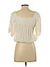 American Eagle Outfitters Ivory 3/4 Sleeve Blouse Size S - photo 2