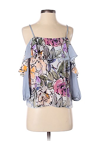 Tracy Reese Long Sleeve Silk Top (view 1)