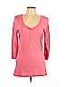 District Threads 100% Cotton Pink 3/4 Sleeve Henley Size XL - photo 1