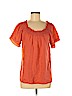 MICHAEL Michael Kors 100% Silk Orange Short Sleeve Silk Top Size M - photo 1