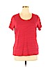 Laura Scott Red Short Sleeve Top Size XL - photo 1