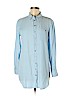 Baukjen 100% Tencel Blue Long Sleeve Button-Down Shirt Size 6 - photo 1