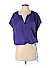 BCBGMAXAZRIA 100% Polyester Purple Short Sleeve Blouse Size S - photo 1